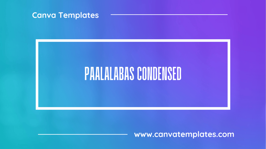 Paalalabas Condensed