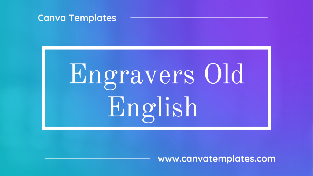 Engravers Old English
