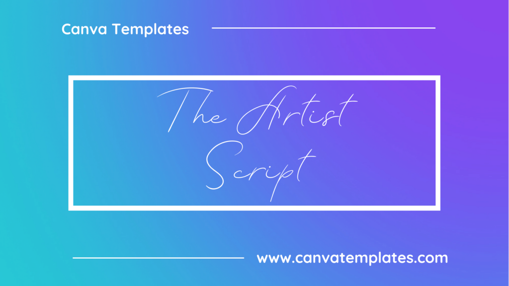 The Artist Script