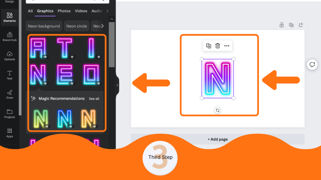 Canva Neon Font Tutorial Step 3