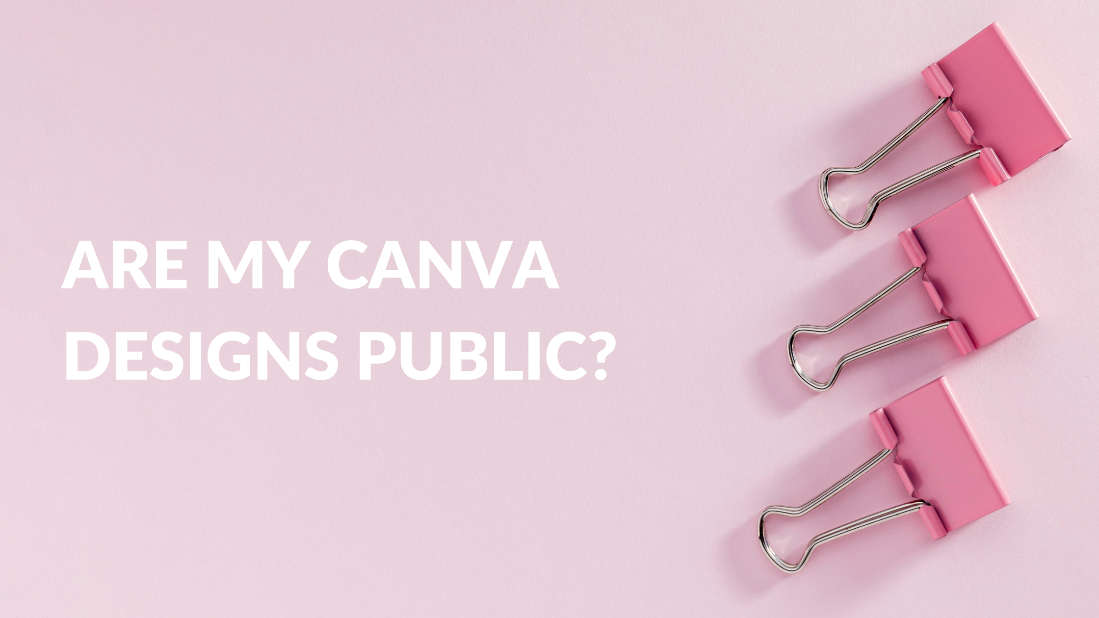 Are My Canva Designs Public