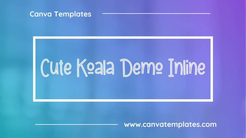Cute Koala Demo Inline