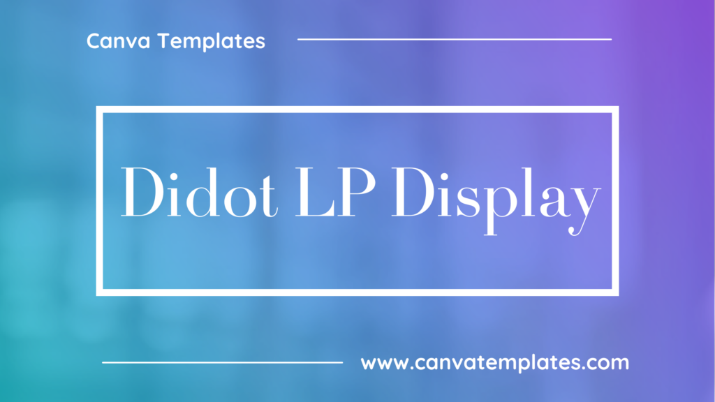 Didot LP Display