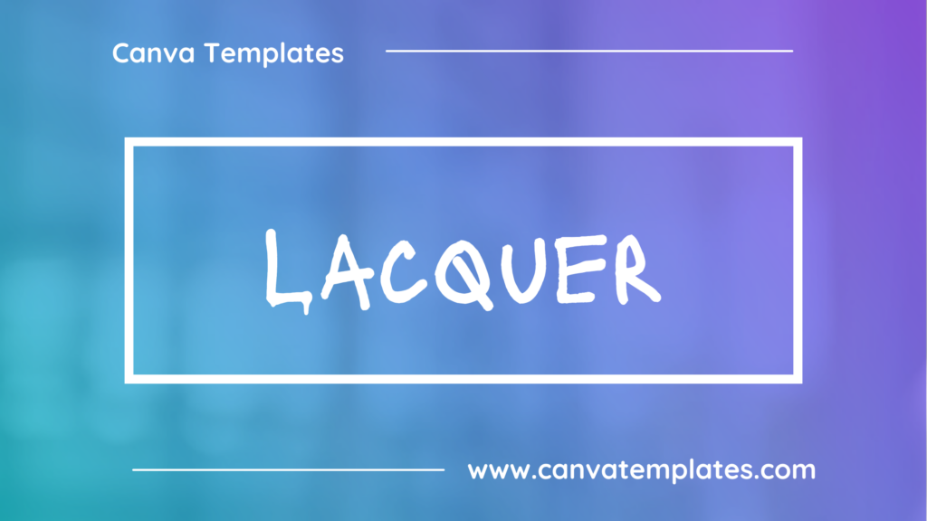 Lacquer, Lacquer font
