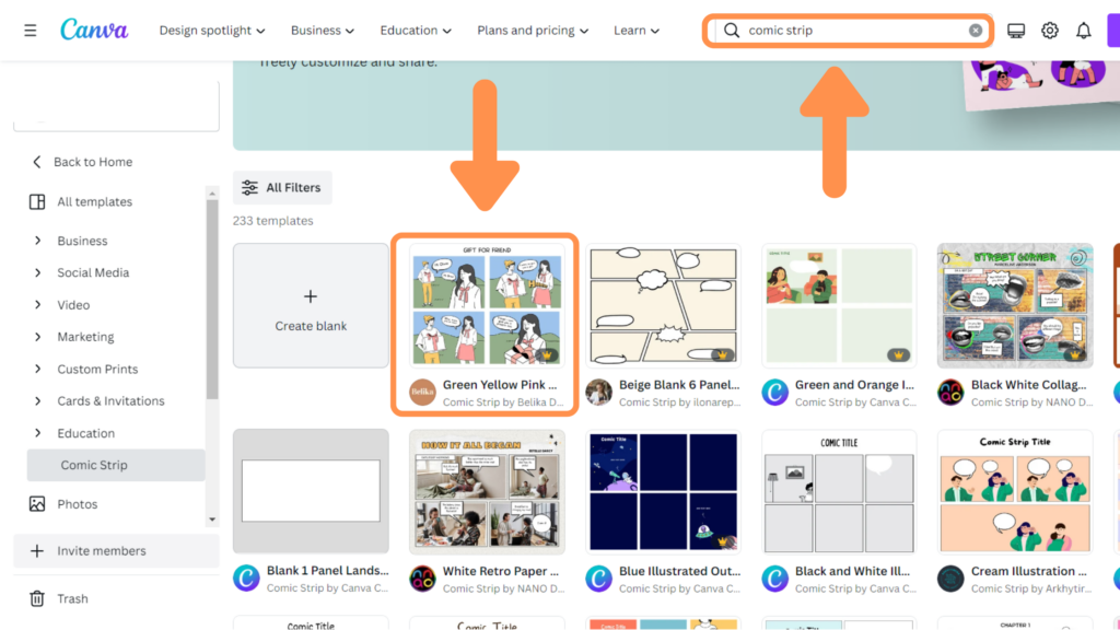 How to Create a Comic Strip in Canva
