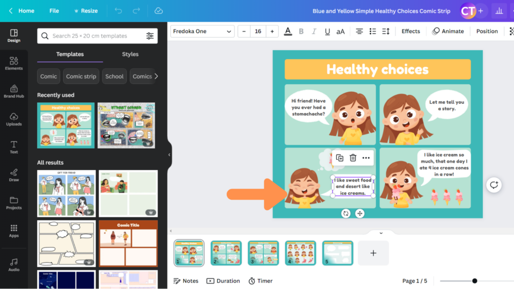 How to Create a Comic Strip in Canva