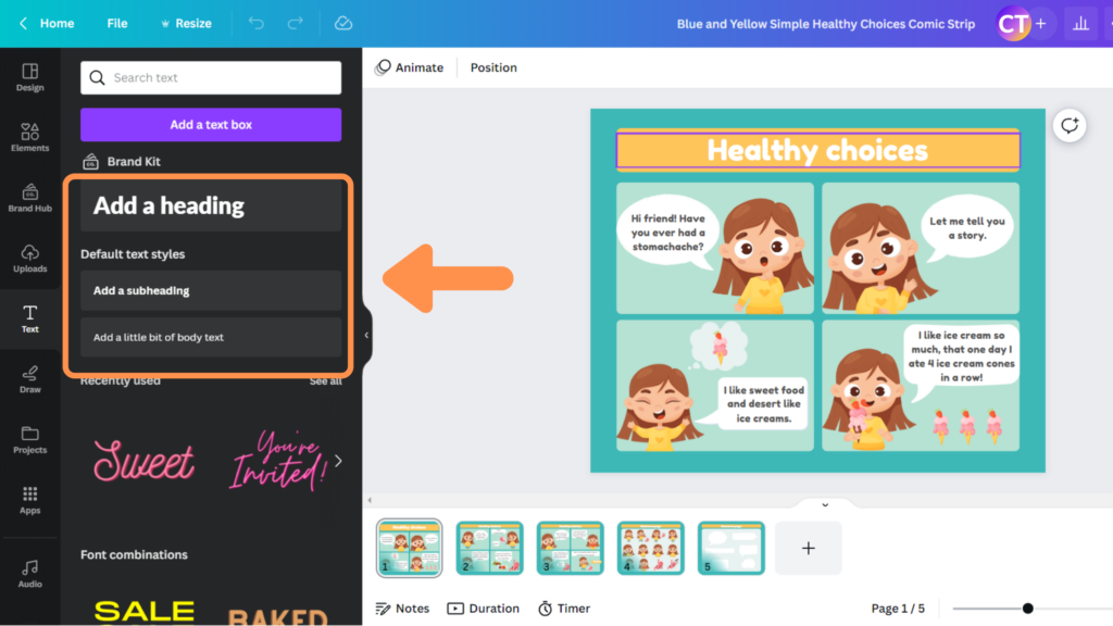 How to Create a Comic Strip in Canva