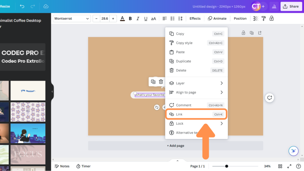 How to Embed a Link in Canva Doc