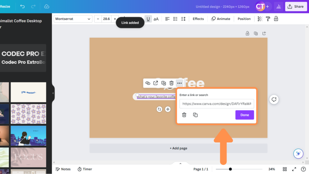 How to Embed a Link in Canva Doc