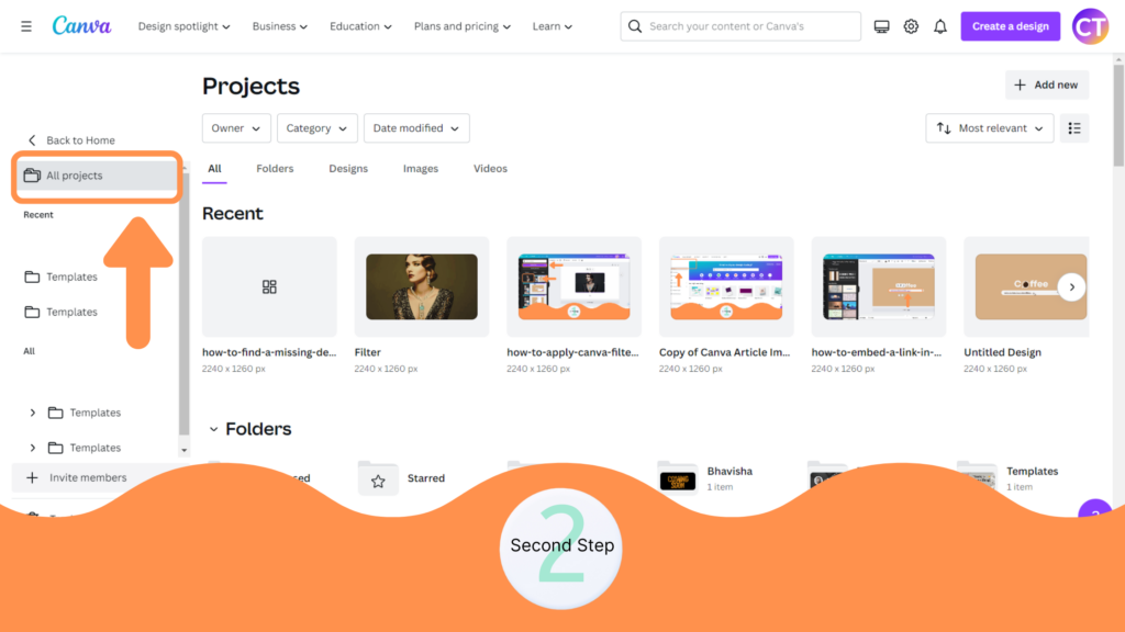 How to Find a Missing Design in Canva