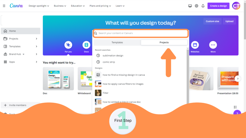 How to Find a Missing Design in Canva