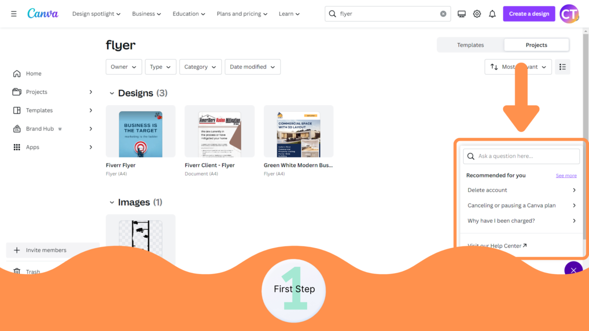 How to Find a Missing Design in Canva - Template Fonts