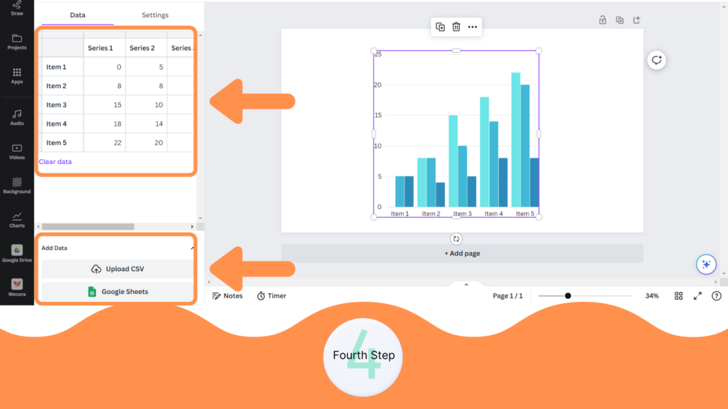 How to Make a Chart in Canva From Google Sheets