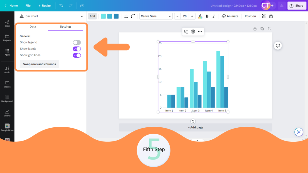 How to Make a Chart in Canva From Google Sheets