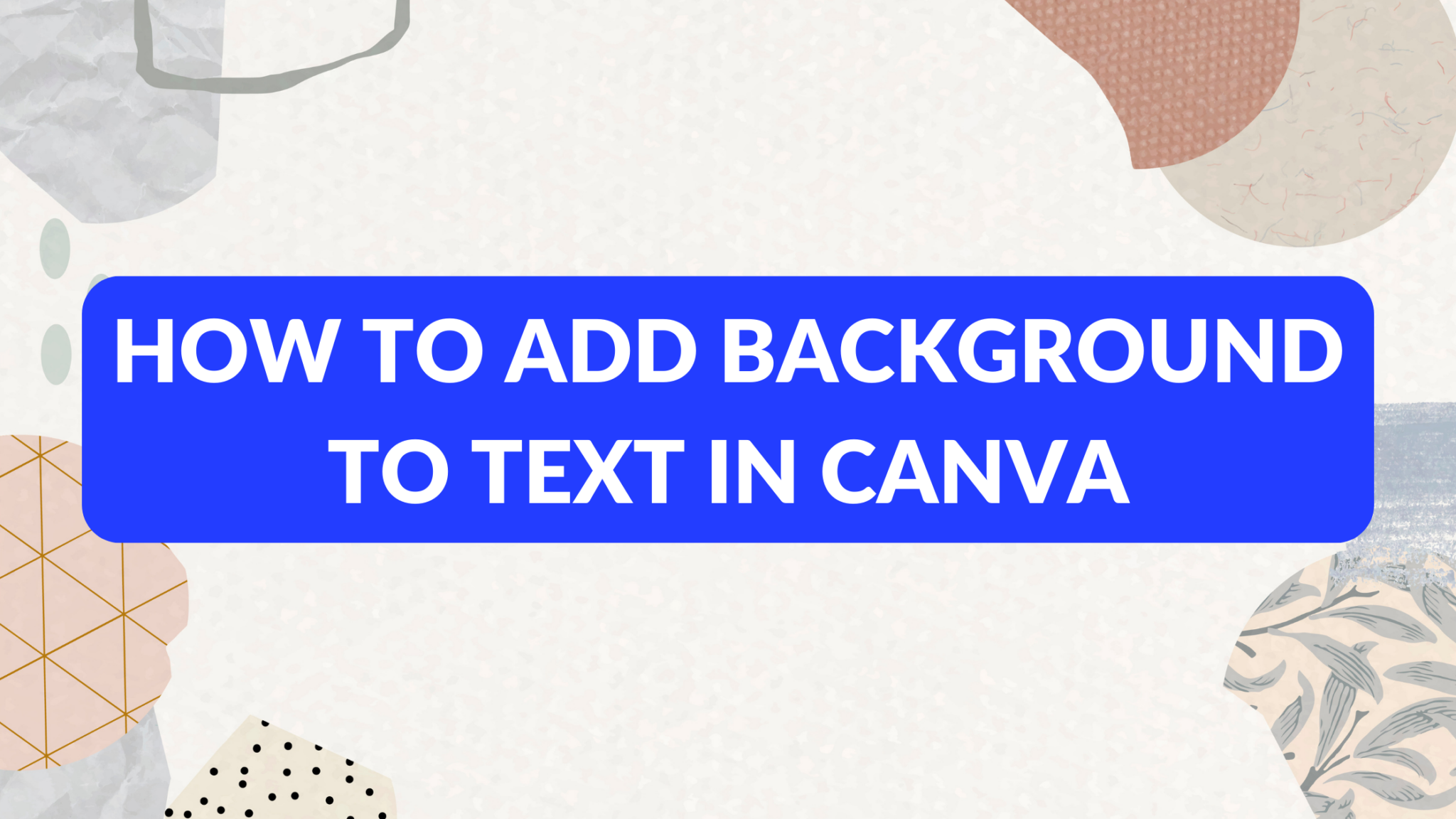 How to Add Background to Text in Canva - Template Fonts