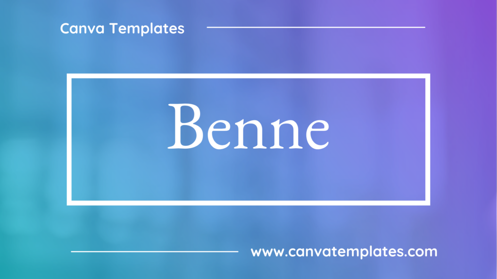 Benne Font