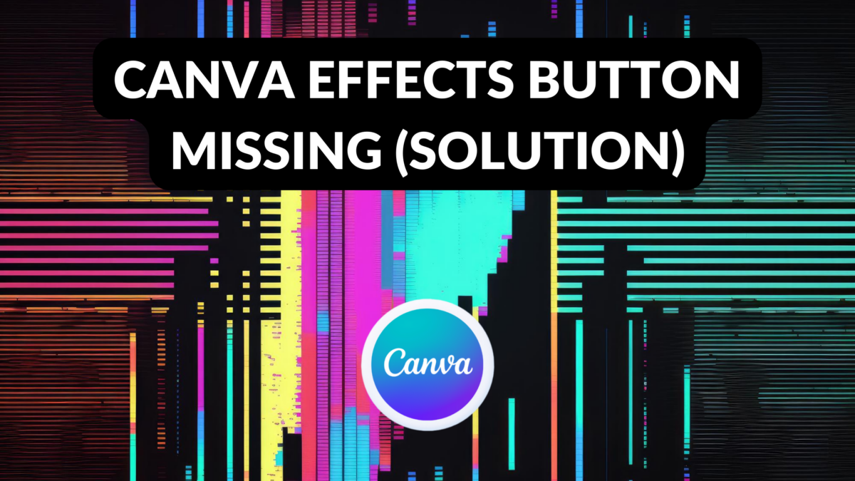 canva text effects button missing
