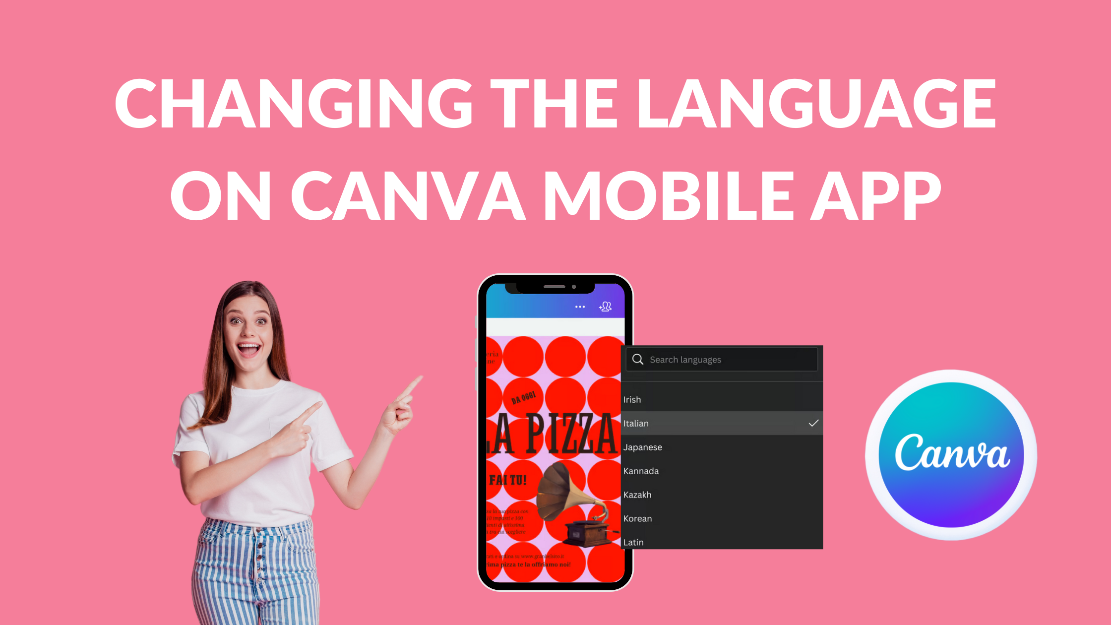 Changing the Language on Canva Mobile App