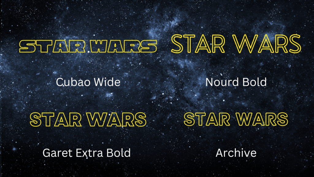 Fonts Like Star Wars in Canva Examples