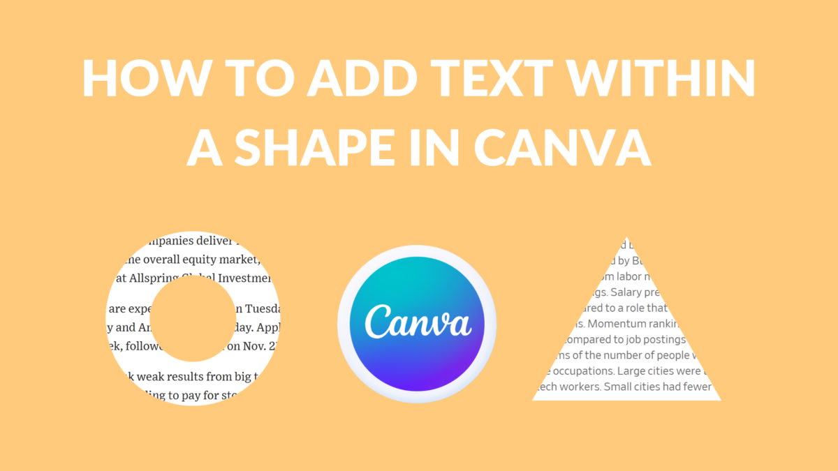 How to Add Text Within a Shape in Canva - Template Fonts