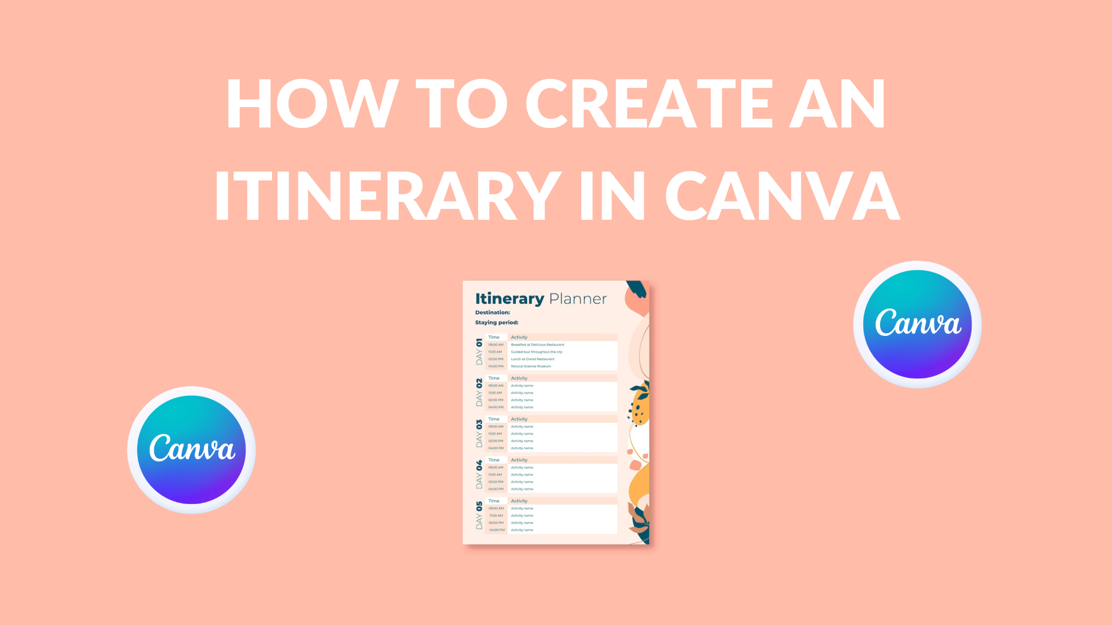 How to Create an Itinerary in Canva
