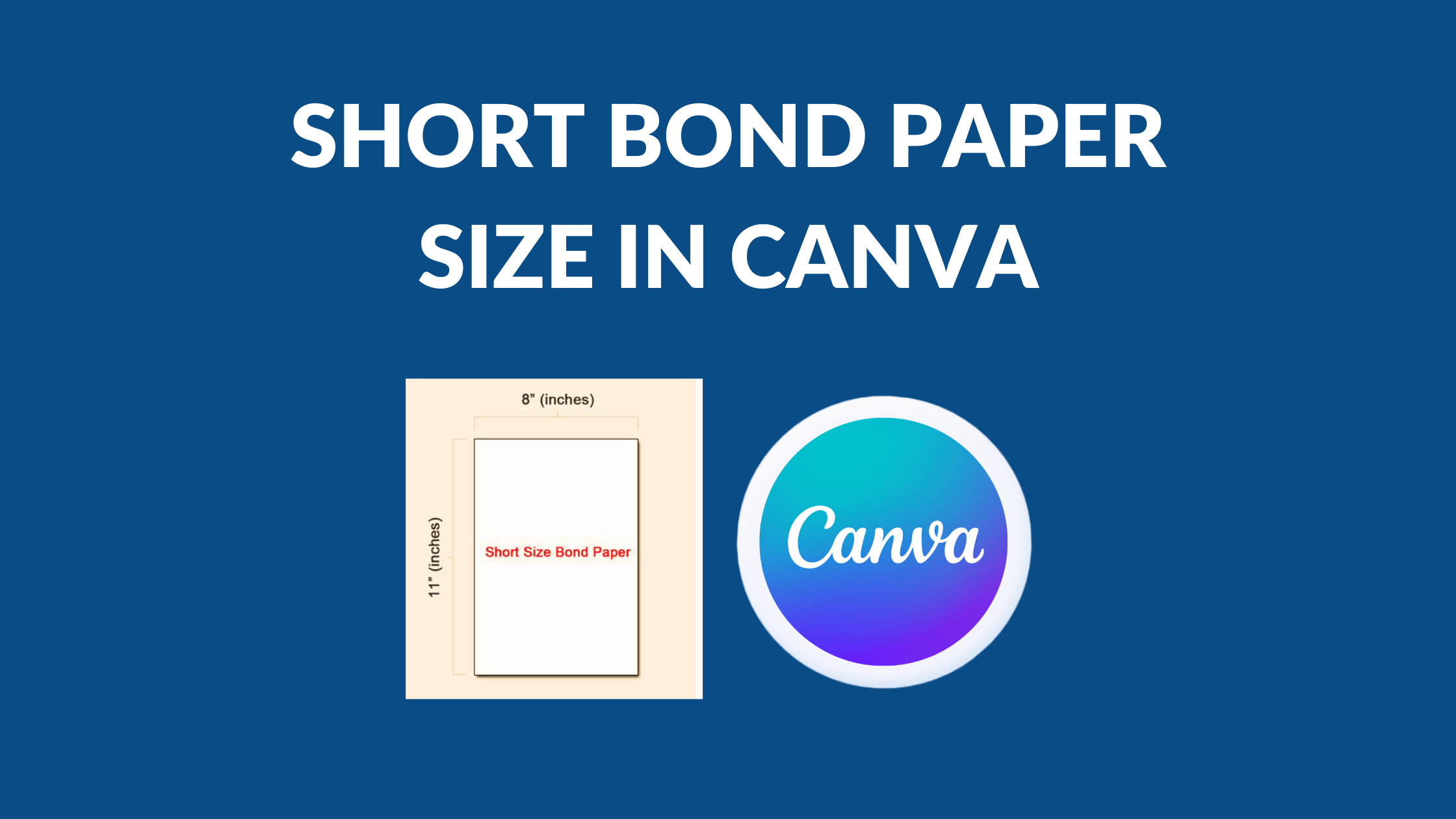 Short Bond Paper Size in Canva