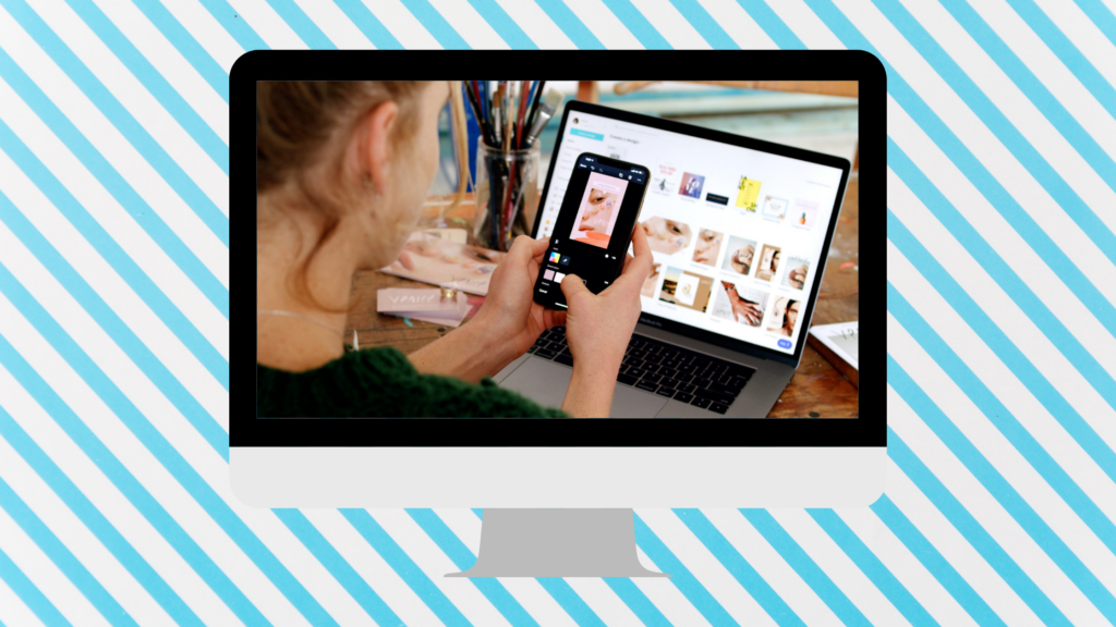 Canva Mobile to PC Image Concept